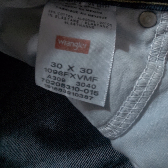 Wrangler Dark Blue Straight Jeans Waist 30 - Picture 3 of 3